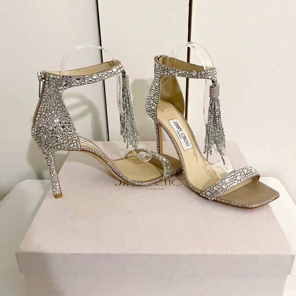 New Jimmy Choo Crystal Vinca 95mm Heel - Picture 10 of 14